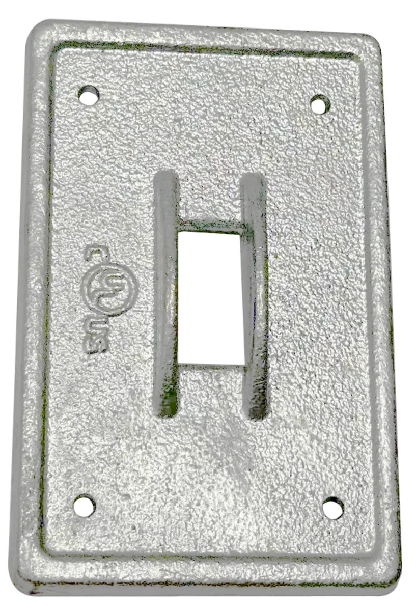 Garvin Industries Guarded Square Switch Cover, Malleable Iron, Hot Dip Galvanized