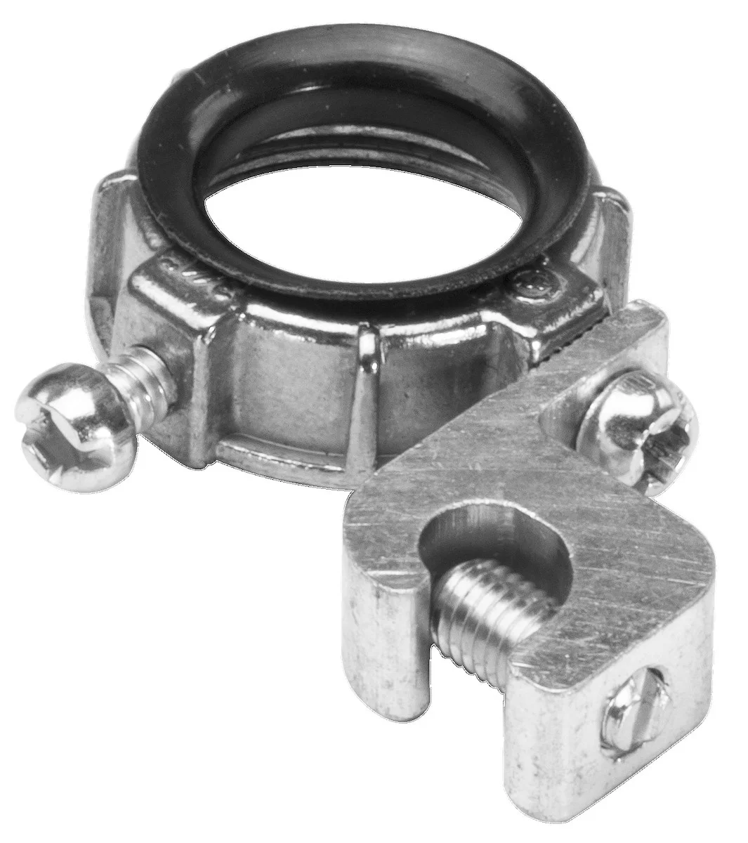 Garvin Industries 4" Insulated Metallic Grounding Bushing with Aluminum Lay-In Lug, Zinc Die Cast, 6 AWG - 250 MCM Wi...