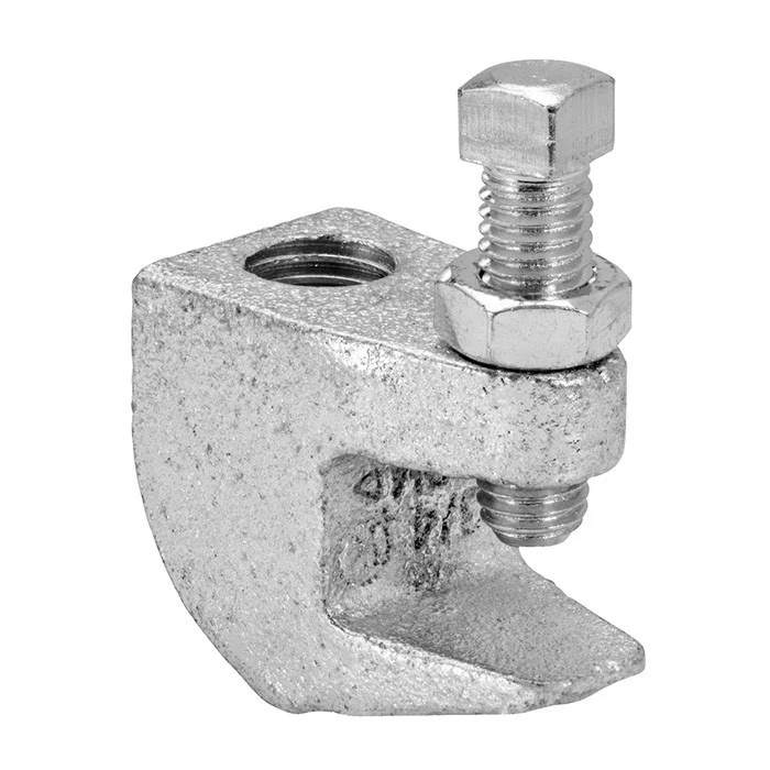 Garvin Industries Iron Beam Clamp, 3/4" Rod, Electro-Galvanized, 3/4" Flange
