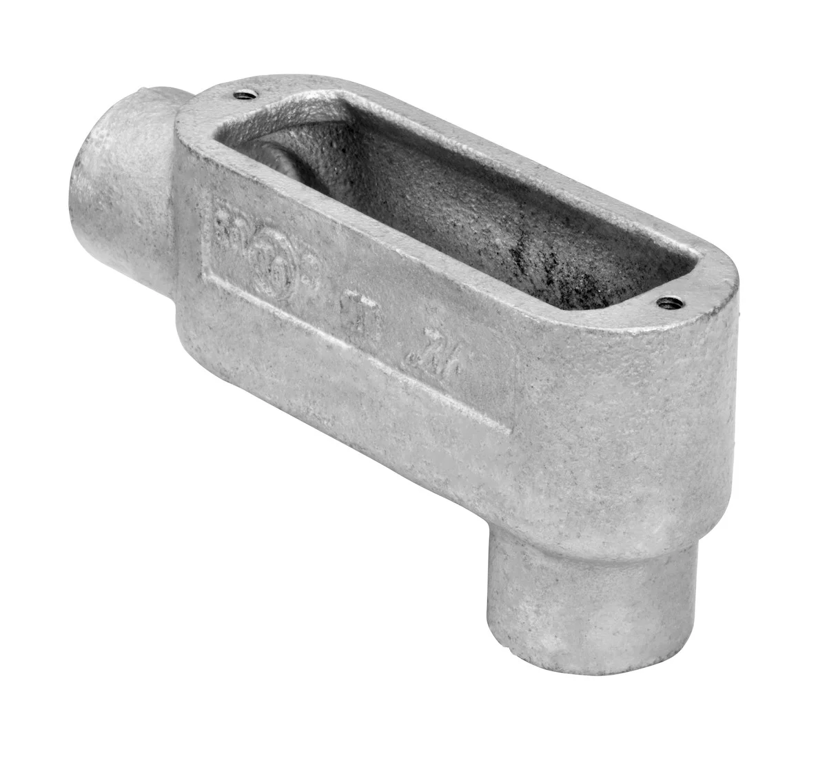 Garvin Industries LB1MHDG, 1/2" LB Type Threaded Conduit Body, Hot Dip Galvanized, Malleable Iron - view 2
