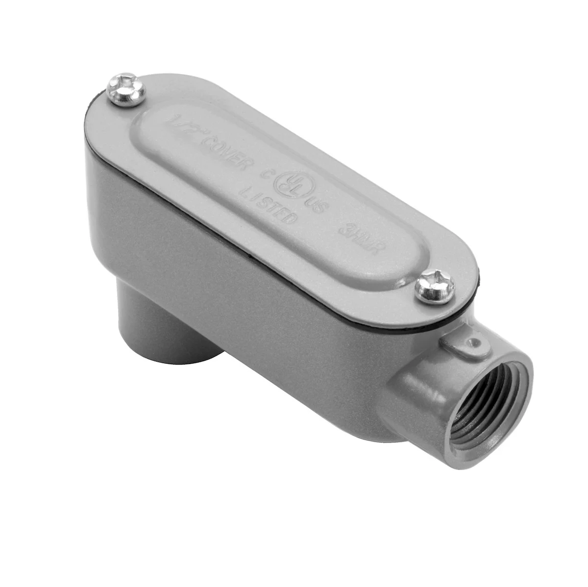 Garvin Industries LB10CG, 4" Threaded LB Type Rigid Conduit Body with Cover and Gasket, Aluminum, 400 MCM Max Wire