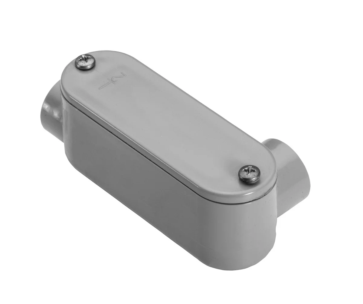 Garvin Industries LR Type Conduit Body, 2-1/2", PVC, Removable Cover