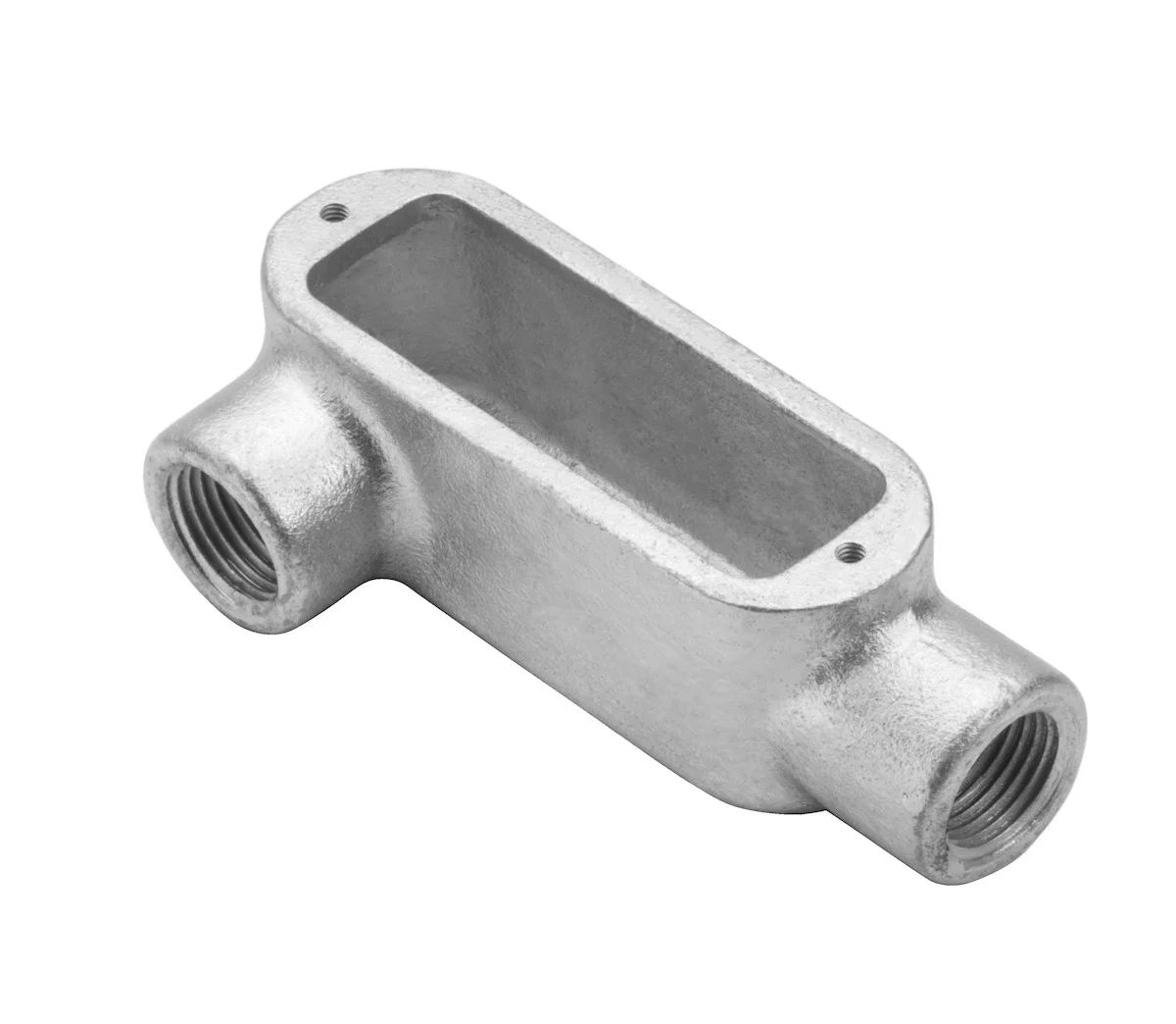 Garvin Industries LR2M, 3/4" Threaded LR Type Conduit Body, Malleable Iron, Zinc Plated, Aluminum Enameled