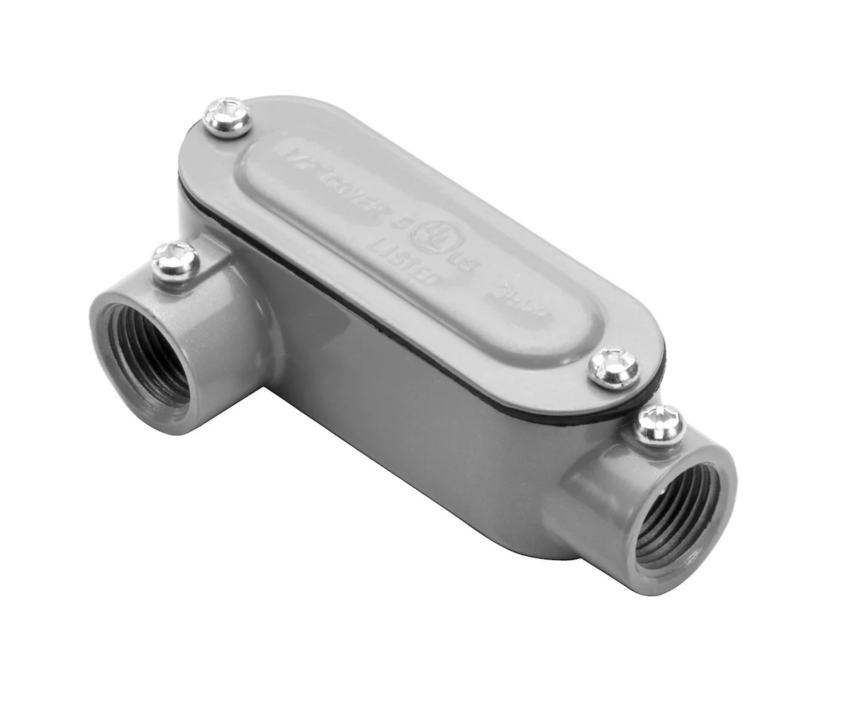 Garvin Industries LR4SSCG, 1-1/4" EMT and Rigid Combination Conduit Body with Cover and Gasket, Aluminum