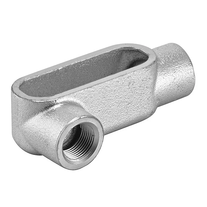 Garvin Industries LR8G7, 3" LR Type FM Conduit Body, 7 Gray Iron, NPT Tapered Hubs