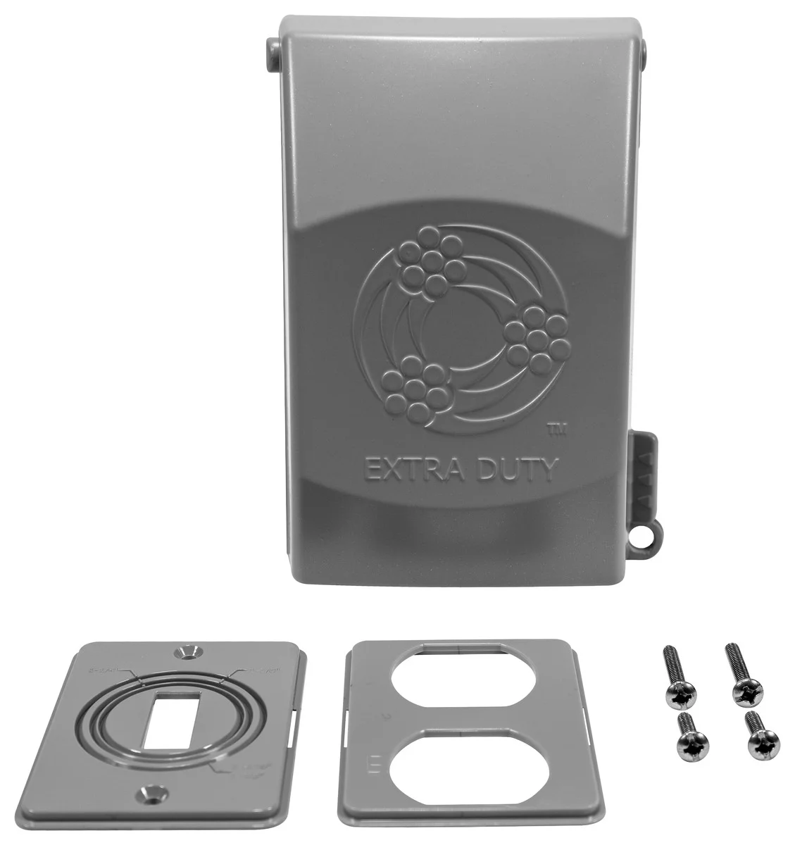 Garvin Industries M1GVIU-G, 9-in-1 Extra Duty 1-Gang In-Use Cover, Vertical, Gray, Metallic