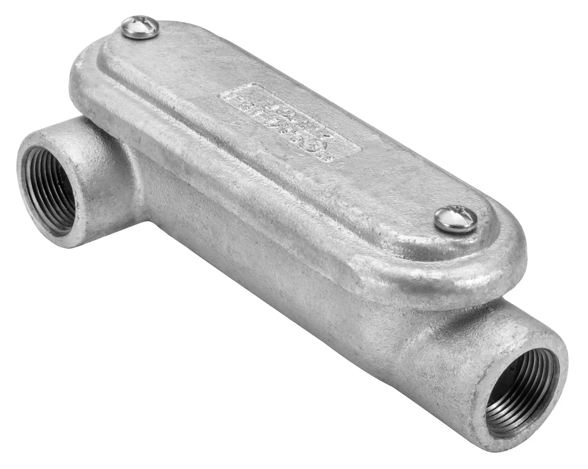 Garvin Industries MLR3CGHDG, 1" LR Type Mogul Conduit Body, Hot Dip Galvanized, Malleable Iron, With Cover and Gasket