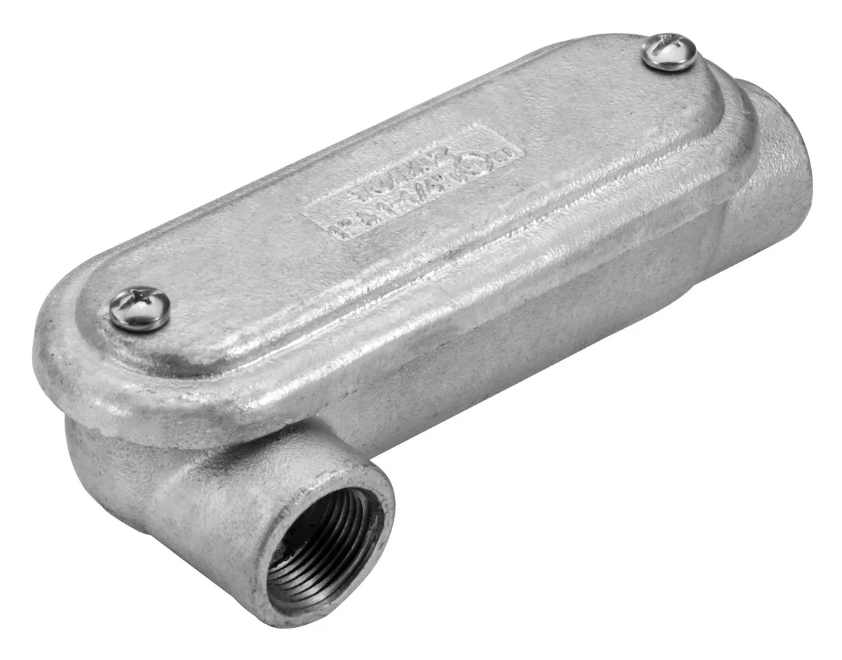 Garvin Industries MLR3CGHDG, 1" LR Type Mogul Conduit Body, Hot Dip Galvanized, Malleable Iron, With...