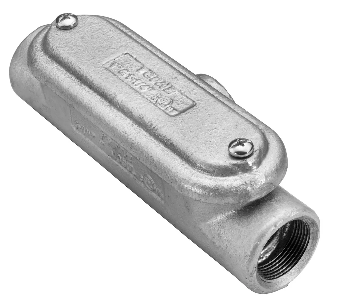 Garvin Industries MT3CGHDG, 1" T Type Mogul Conduit Body, Hot Dip Galvanized, Malleable Iron, With Cover and Gasket