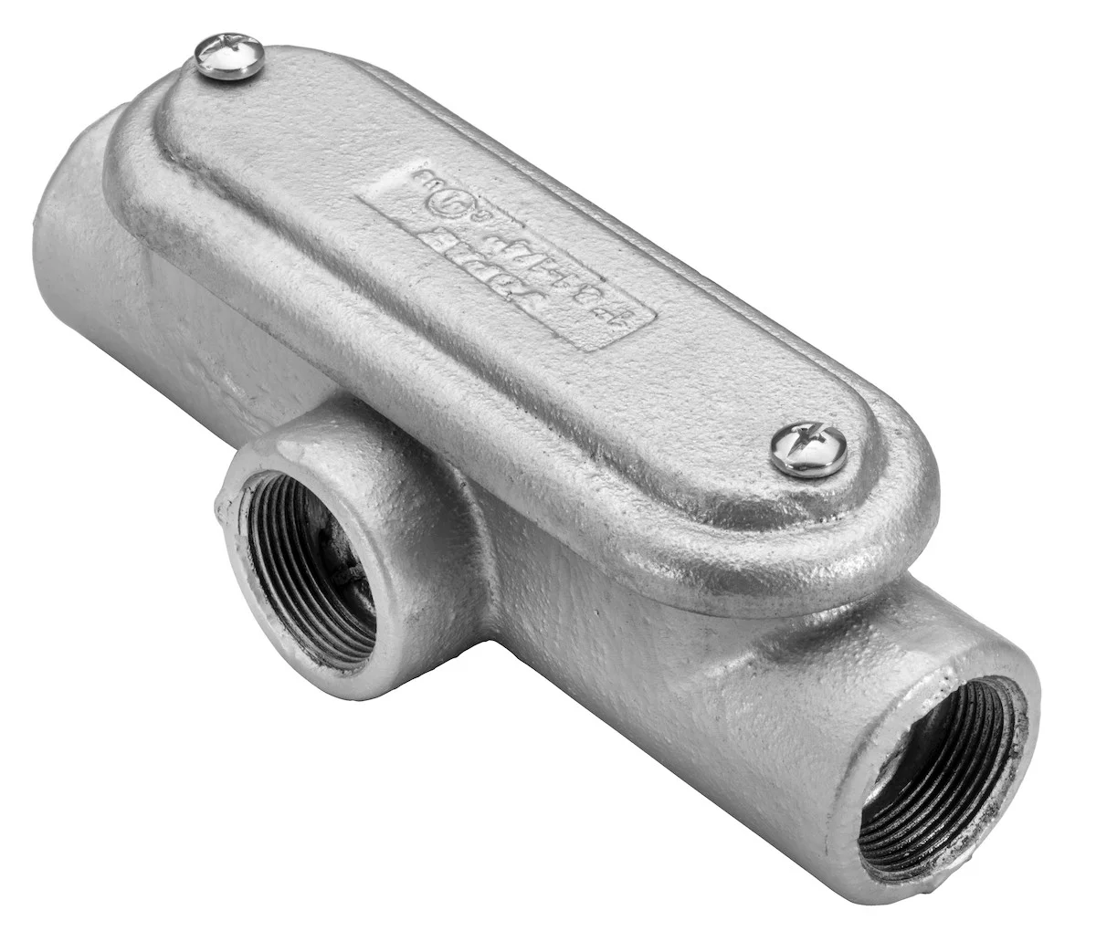 Garvin Industries MT3CGHDG, 1" T Type Mogul Conduit Body, Hot Dip Galvanized, Malleable Iron, With C...