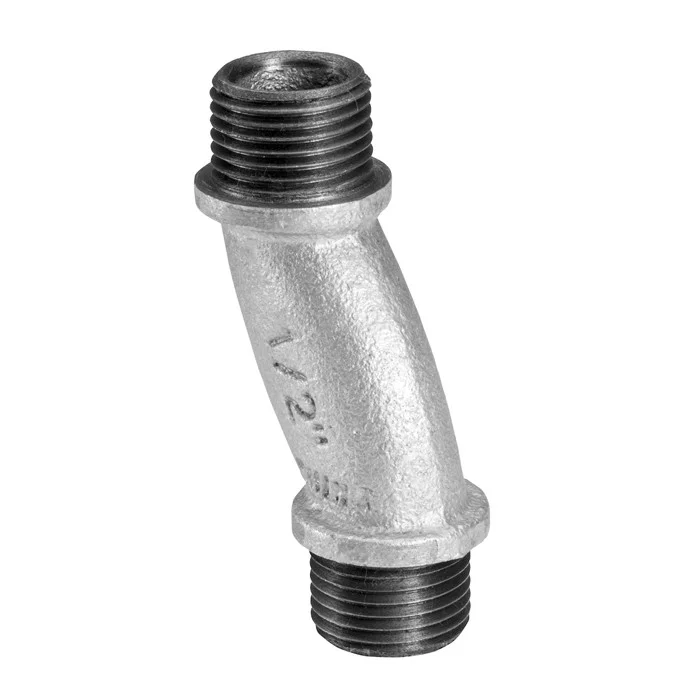 Garvin Industries 113MHDG, 1" RGD Offset Nipple, Malleable Iron, Hot Dip Galvanized