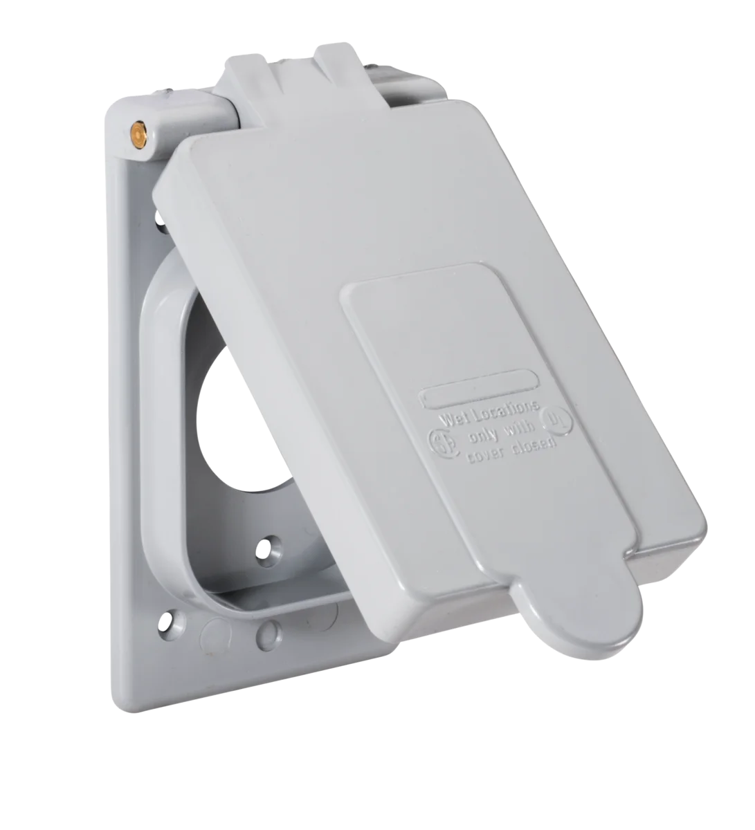Garvin Industries 1318 Receptacle Cover, Single, 20 AMP, 1.625" Hole Diameter, PVC