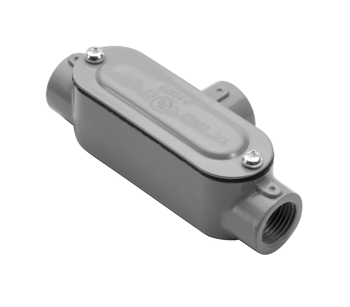 Garvin Industries Rigid Conduit Body, T Type, 1-1/2" Threaded with Cover and Gasket, Copper-Free Aluminum - view 2