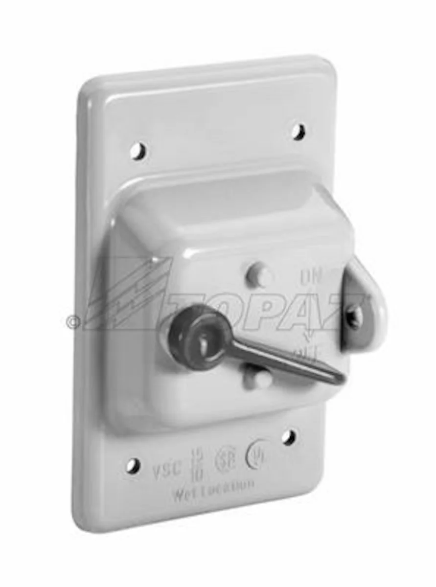 Garvin Industries Toggle Switch Cover, Single Gang, PVC, Weatherproof, Part 1316
