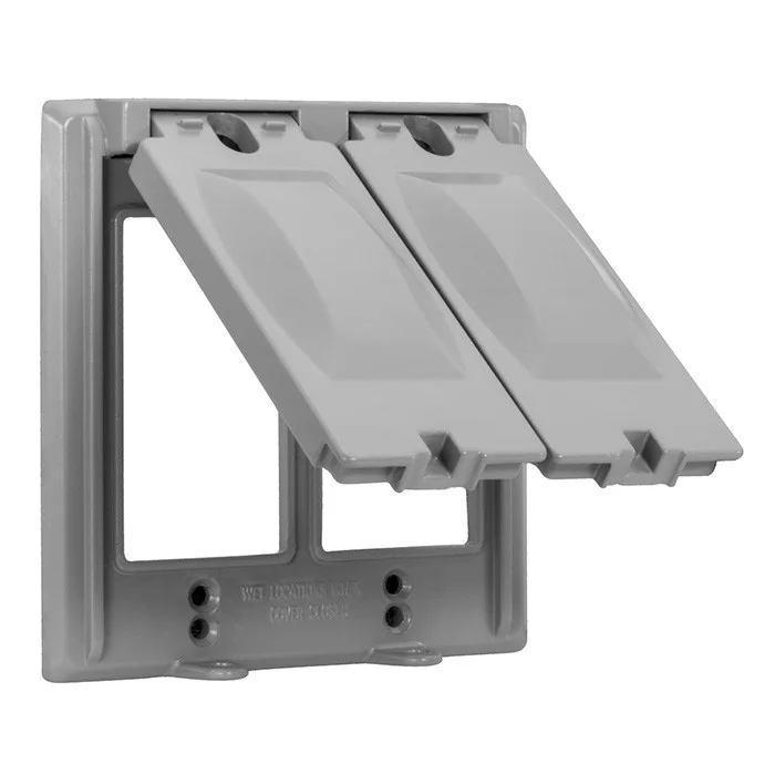 Garvin Industries WC2225W, Double Gang Die-Cast Aluminum Cover, 16-in-1 Vertical Multi-Use, White - view 2