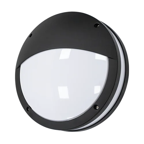 GlobaLux ABH Architectural LED Bulkhead, Semi Cut-off, 11" Diameter, 17W, 120V, CCT Selectable 3000K|3500K|4000K, Black