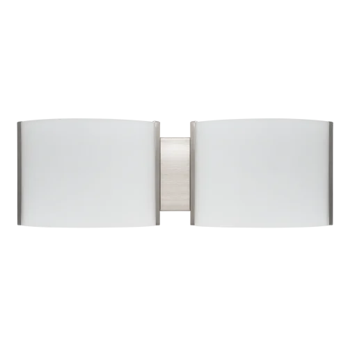 GlobaLux CVL Series Curved Glass Vanity Light, 2-Light, 16W LED, 120V Triac Dimming, 3000K, 80 CRI, ...