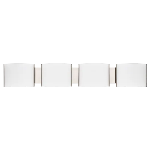 GlobaLux CVL Series Curved Glass Vanity Light, 4-Light, 32W LED, 120V Triac Dimming, 3000K, 80CRI, B...