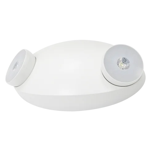 GlobaLux DOE Dual Head Optics Emergency Light, White, 6500K, 0.88W, 200lm