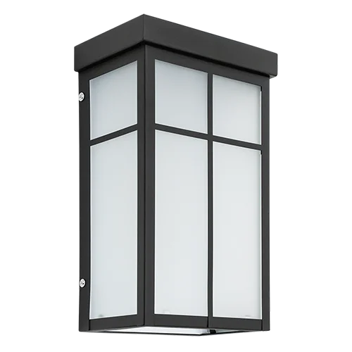 GlobaLux DOM Decorative Outdoor Square Lantern, 17W, 120V, Selectable 3000K|3500K|4000K, Black