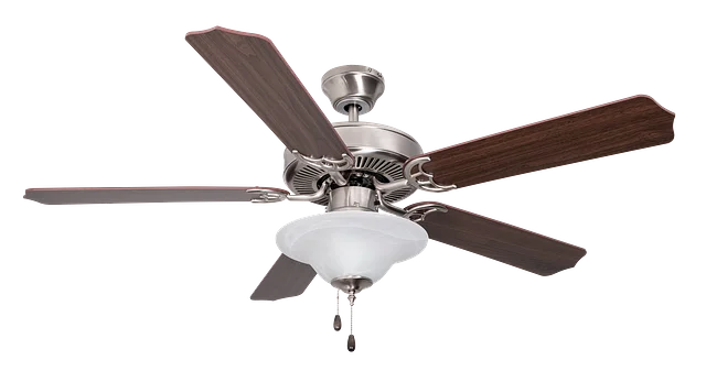 GlobaLux HES Series 52" Ceiling Fan, 5 Blades, 3 Medium Base Sockets, 120V, 3000K, Brushed Nickel, Rosewood/Dark Waln...