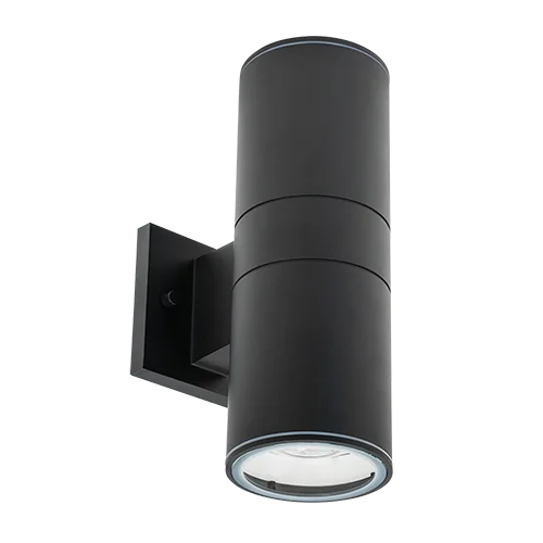 GlobaLux LOC Series LED Outdoor Cylinder, Down Only, 12W, 120V, 3000K|4000K|5000K CCT Selectable, Black or Brushed Ni...