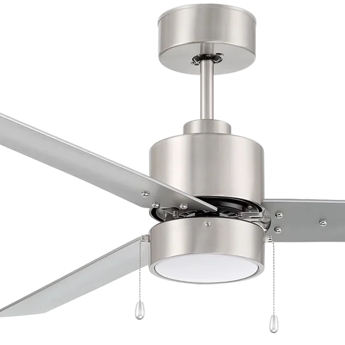 GlobaLux MCF Series, 52" Modern Ceiling Fan, 3 Blades, 18W Integrated LED, 120V Dimmable, 3000K, 80+ CRI, Pull Chain,...