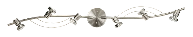GlobaLux TRK2 Series, 6-Light Track Fixture, GU10, 120V Dimmable, 3000K, 80CRI, Brushed Nickel