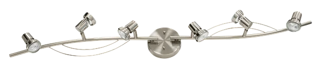 GlobaLux TRK2 Series, 6-Light Track Fixture, GU10, 120V Dimmable, 3000K, 80CRI, Brushed Nickel - view 2