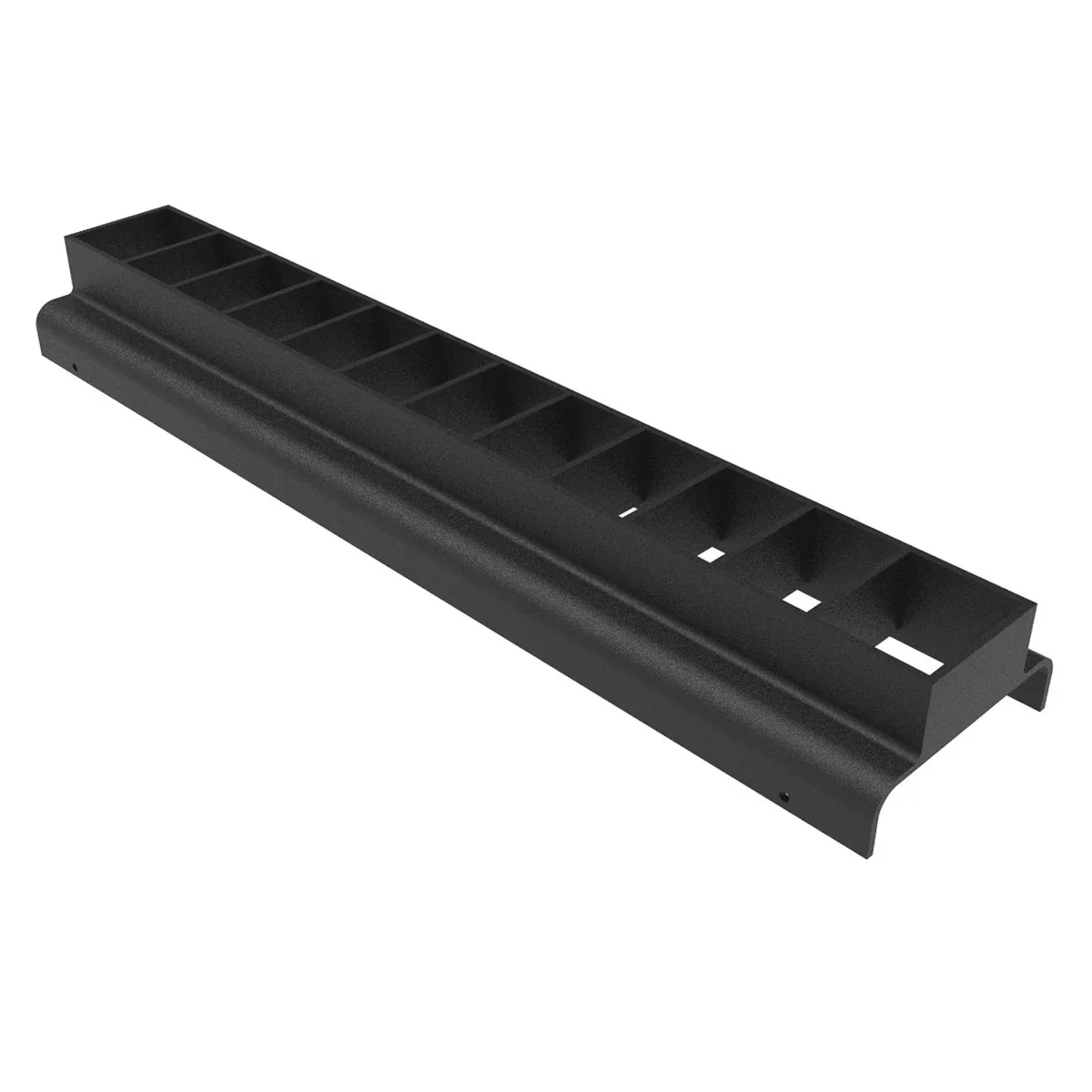 Graze Lit symmetric static white, anti-glare louver, black, 12"