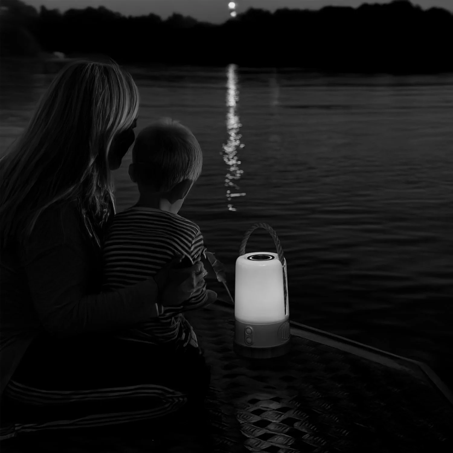 Groove Cordless LED Outdoor Table Lamp With Dimmer, Built-In Rechargeable Battery, 3-Level Brightnes...