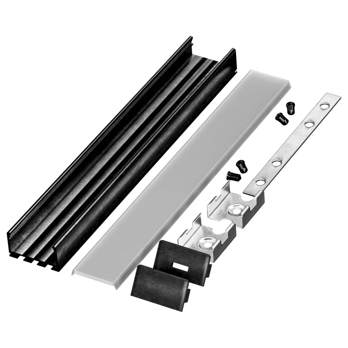 GTX Extrusion Bundle, Black Finish, Surface & Recessed Mount