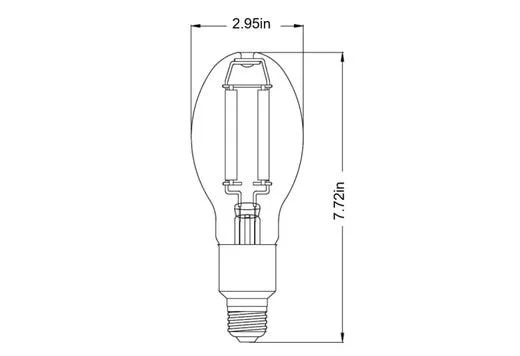 Halco HiLED LED HID Filament Lamp, 20W, 80 CRI, E26 Base, ED23.5 Bulb - view 2