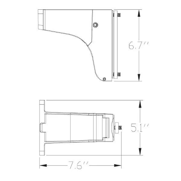 Halco ProLED SekTor Straight Arm Quick Mount, White, for 100W-300W products - view 3