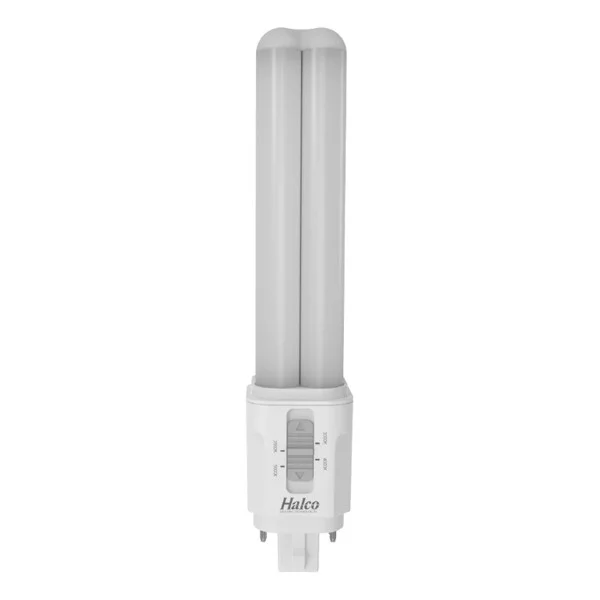 Halco ProLED Select Plug-In Lamp, Double Tube Omni, 9.5W, 80 CRI, 3000K/3500K/4000K/5000K Selectable, Hybrid Type A/B...