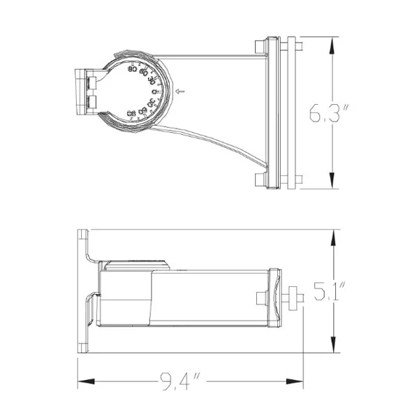 Halco SekTor Adjustable Universal Pole Mount, White, For 100W-300W SAL2 Area Lights - view 3