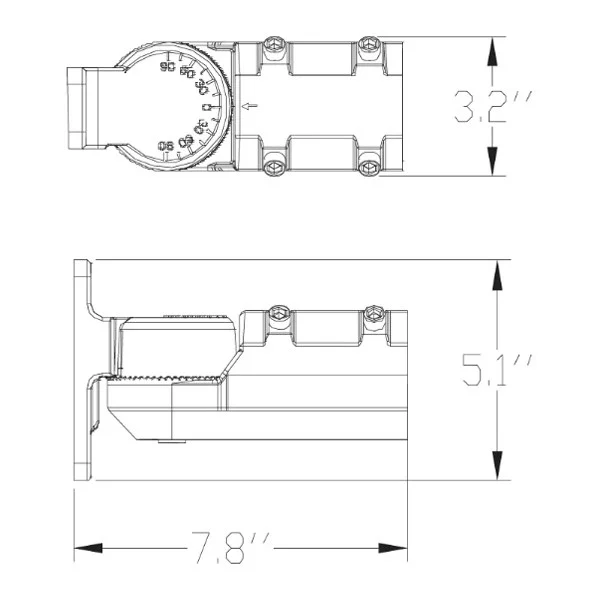 Halco SekTor Slipfit Knuckle Mount, White, for 100W-300W SekTor Area Light - view 3
