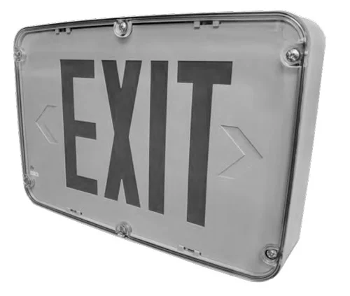 Hazardous Location Exit Sign, Single Face, Red/Green Letters, NiCd Battery, Self-Diagnostics