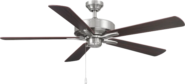 HES2 52" Ceiling Fan, 5-Blade Plywood, 120V, No Light Kit, Pull Chain, Brushed Nickel, Rosewood/Dark Brown Reversible...