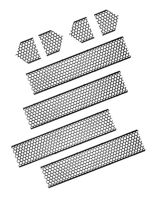 Hexagonal Louver Kit for X Shape Series A Linear Arch Fixtures. Louver compatible end caps sold separately