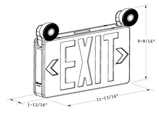 High Output Self Diagnostic Exit/Emergency Combo - view 3