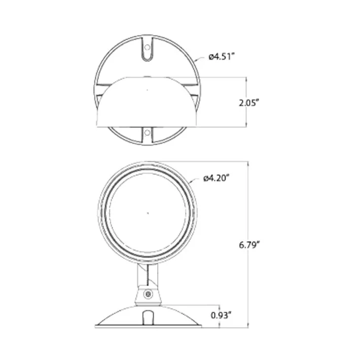 High-Power LED Outdoor Polycarbonate Remote Head, Single Head, Standard Gray - view 2