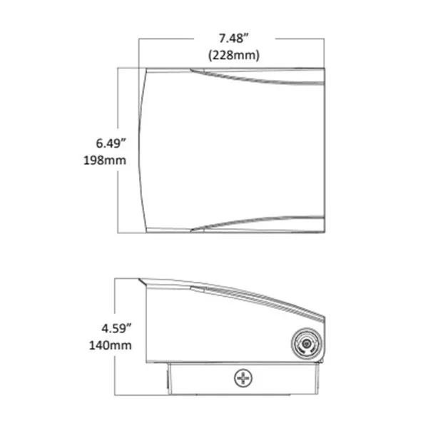 Honya Lighting, Adjustable Full Cut-Off Wall Pack, 80W/60W/45W Selectable, 3000K-4000K-5000K CCT, Dark Bronze - view 3