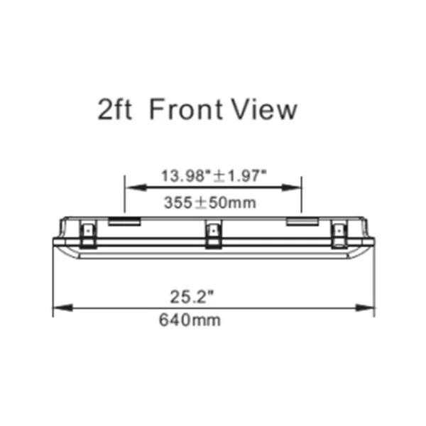 Honya Lighting, LED VT Series, 2FT, 20W Selectable CCT, IP66 Wet Location Rated - view 2