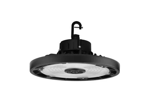 HoverBay Round Highbay, 200W, CCT Selectable, Universal Voltage 120-277 VAC, Black Housing, Motion Sensor