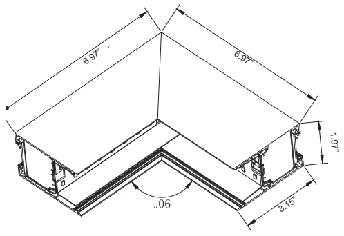 Illuminated 90 Degree Inside Corner Module, CCT Adjustable - view 2