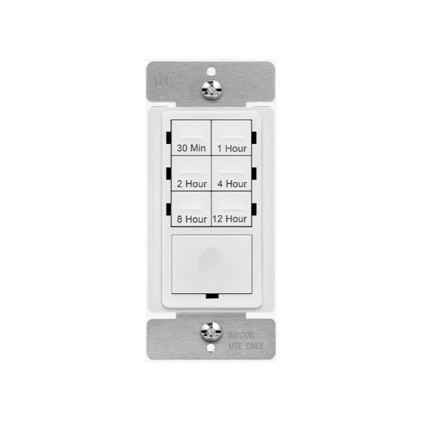 In-Wall Countdown Timer Switch, 7-Button, 12-Hour, LED Indicator, Neutral Wire Required