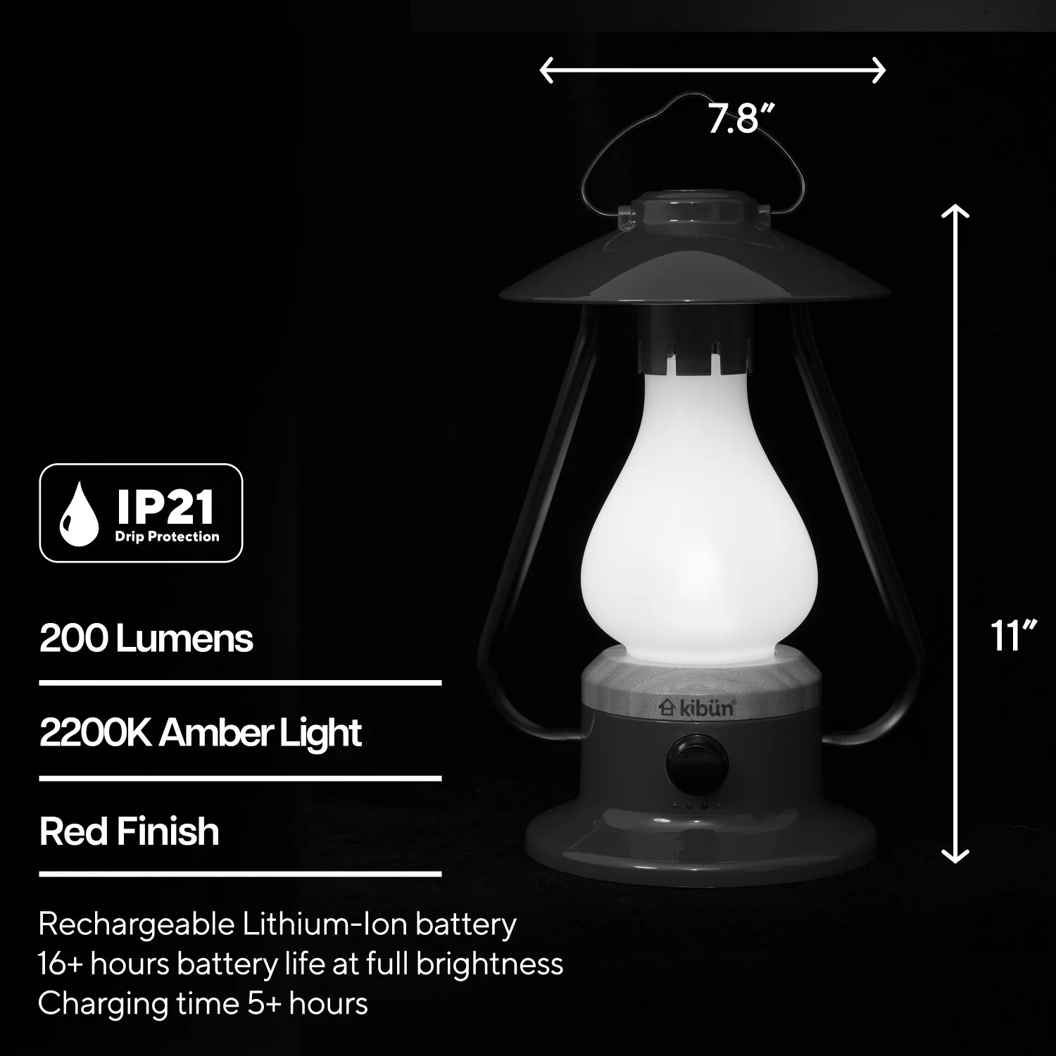 Kibun LED 3.2 W Cordless Fixture, 2200K (Amber Light) - view 19