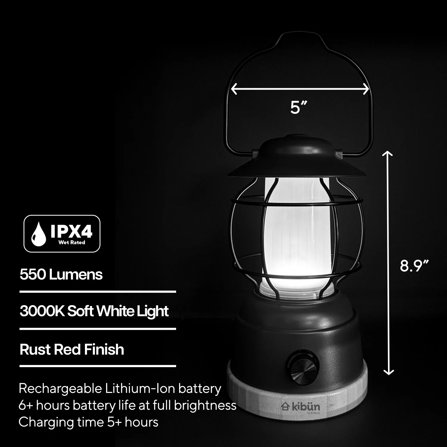 Kibun LED 4.8 W Cordless Fixture, 3000K (Soft White Light) - view 13