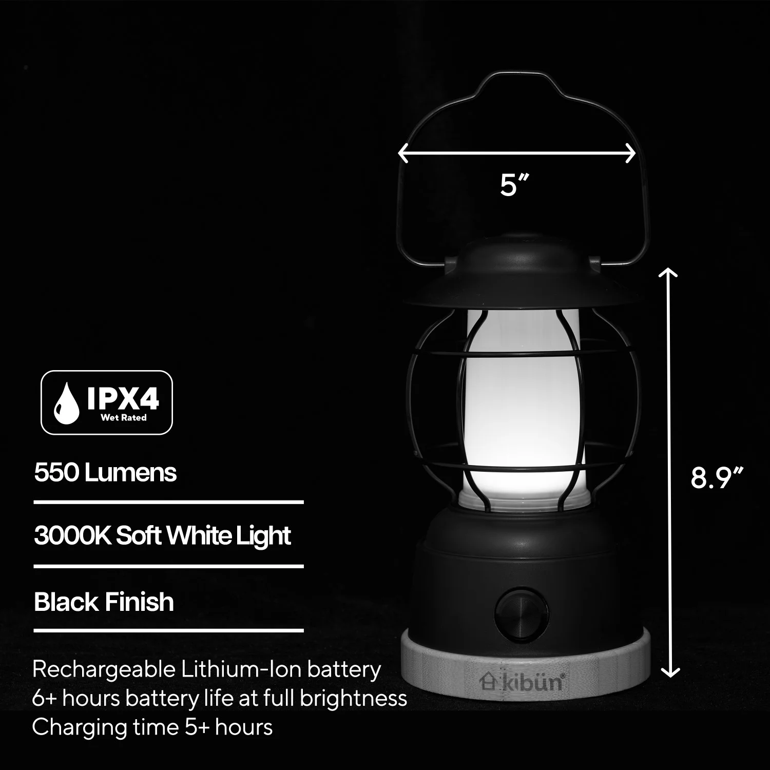 Kibun LED 4.8 W Cordless Fixture, 3000K (Soft White Light) - view 6